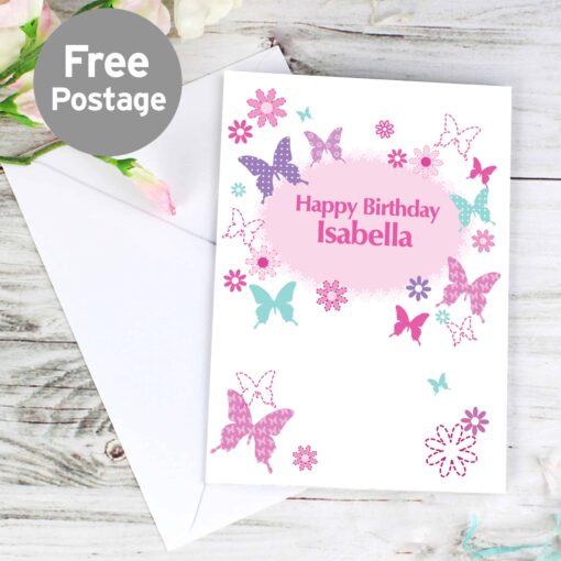 (product) Personalised Butterfly Card