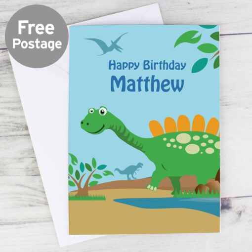 (product) Personalised Dinosaur Card