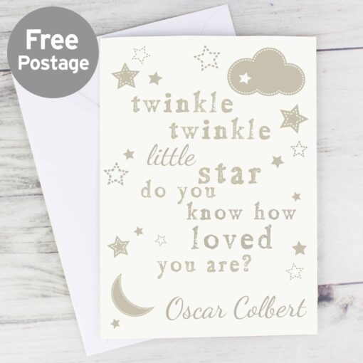 (product) Personalised Twinkle Twinkle Card