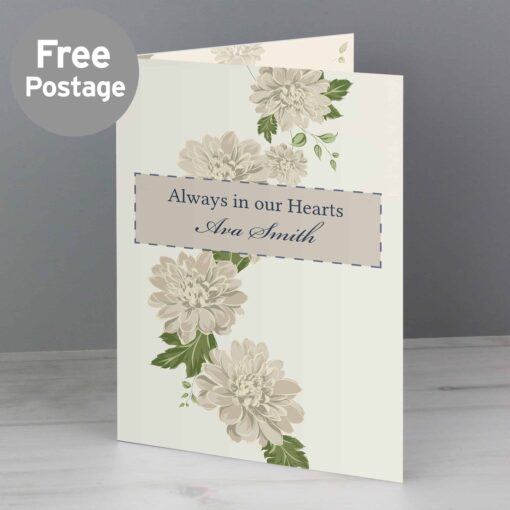 (product) Personalised Gold Floral Card