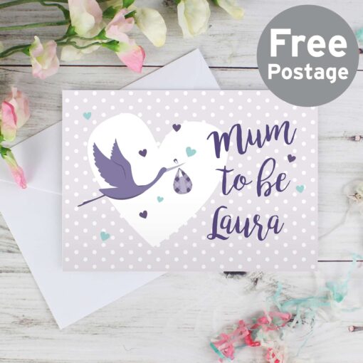 (product) Personalised Mum to Be Stork Card