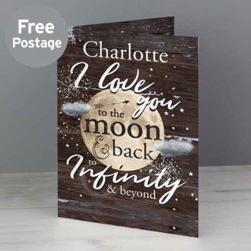(product) Personalised 'To the Moon & Infinity' Gift Card