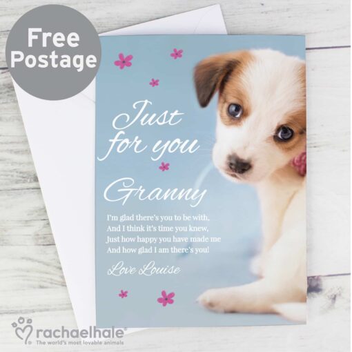 (product) Personalised Rachael Hale 'Just for You' Puppy Card