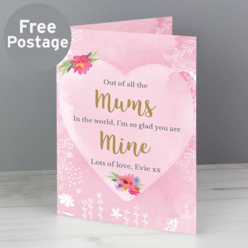 (product) Personalised Floral Watercolour Card