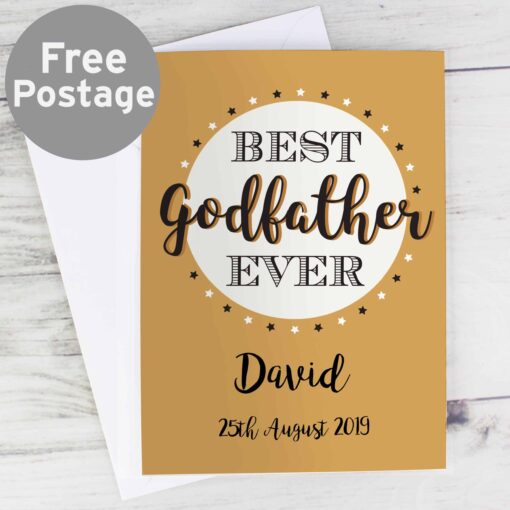 (product) Personalised Best Godfather Card