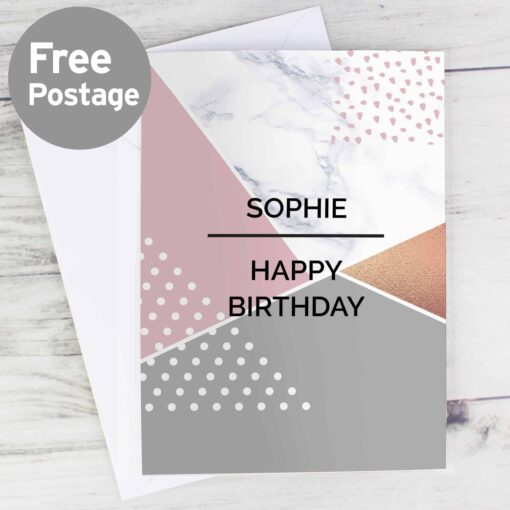 (product) Personalised Geometric Card