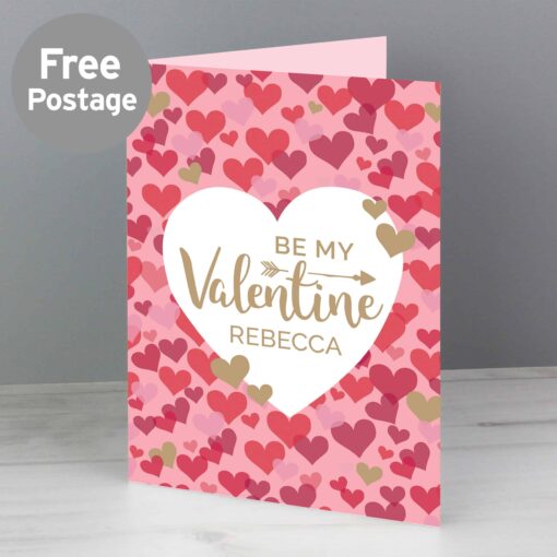 (product) Personalised Valentine's Day Confetti Hearts Card
