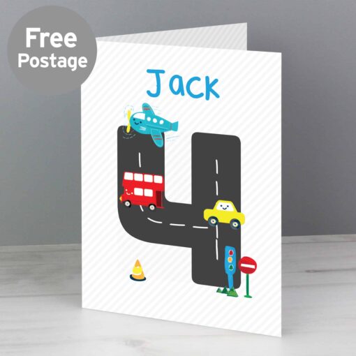 (product) Personalised Vehicles Birthday Card