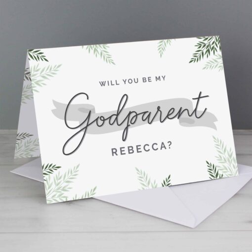 (product) Personalised Godparent Card