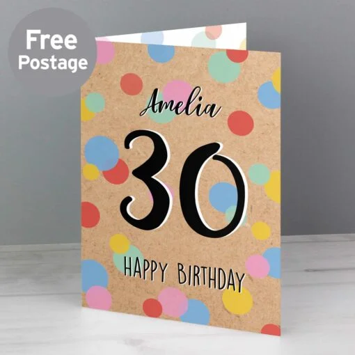(product) Personalised Colour Confetti Birthday Card