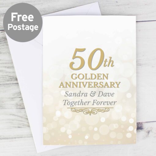 (product) Personalised 50th Golden Anniversary Card