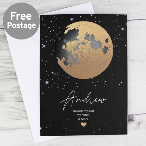 (product) Personalised You Are My Sun My Moon Card