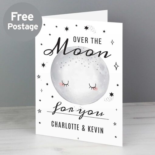 (product) Personalised Over The Moon Card
