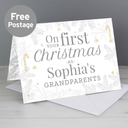 (product) Personalised 'On Your First Christmas As' Card