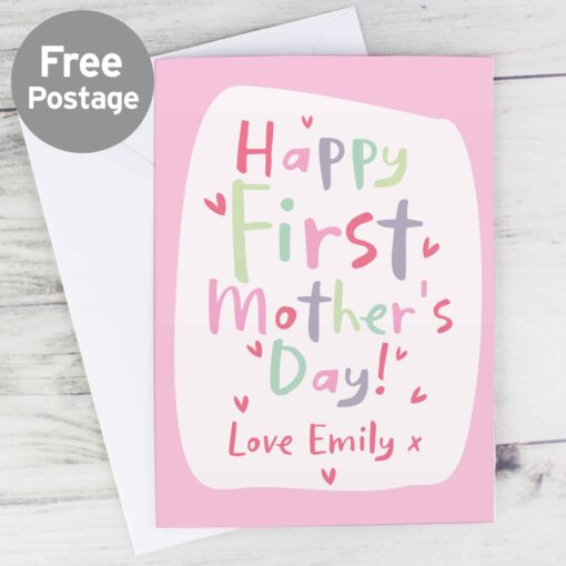 (product) Personalised Happy First Mother's Day Card