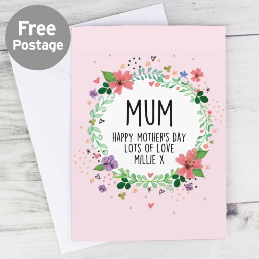 (product) Personalised Floral Card
