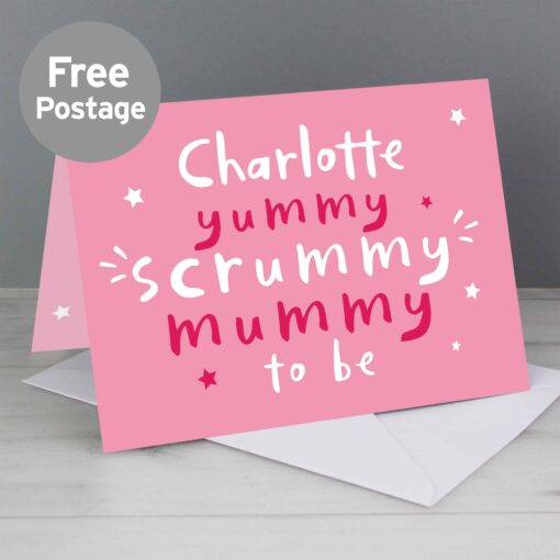 (product) Personalised Yummy Scrummy Mummy To Be Card