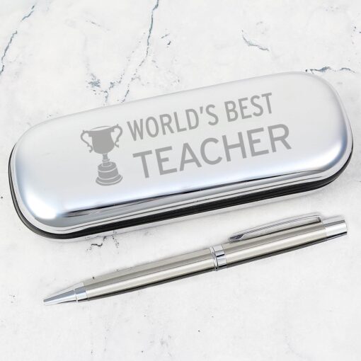 (product) World's Best Teacher Pen & Box