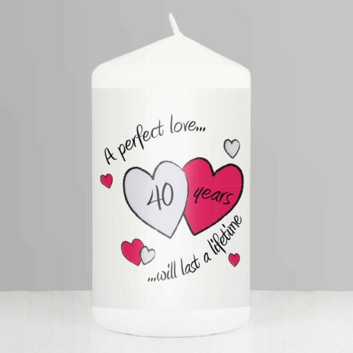 (product) Perfect Love Ruby Pillar Candle