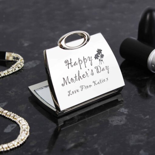 (product) Personalised Happy Mothers Day Compact Mirror