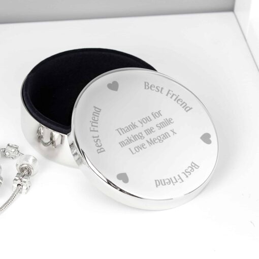 (product) Personalised Best Friend Round Trinket Box