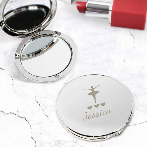 (product) Personalised Ballerina Compact Mirror