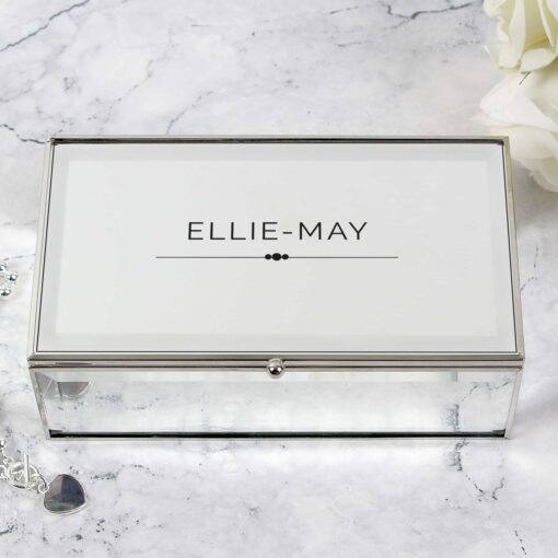 (product) Personalised Classic Mirrored Jewellery Box