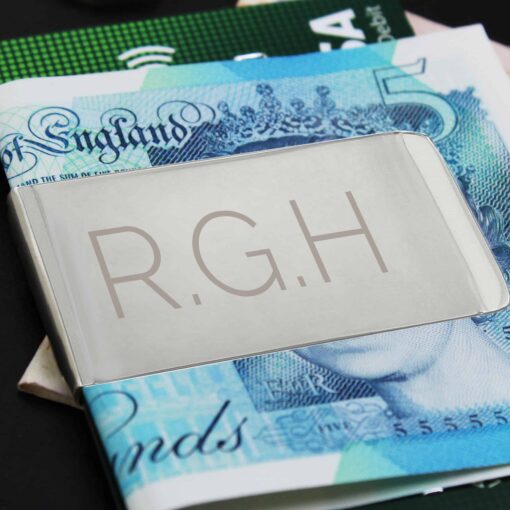 (product) Personalised Classic Initial Money Clip