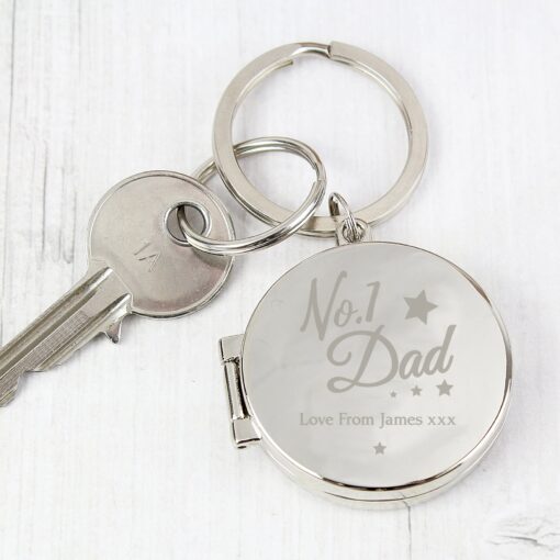 (product) Personalised No.1 Dad Photo Keyring