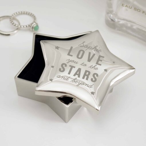 (product) Personalised Love You To The Stars Star Trinket Box