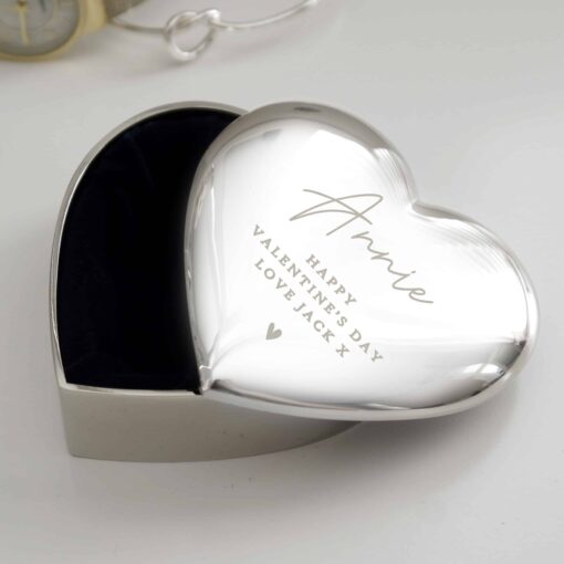 (product) Personalised Name and Message Heart Trinket Box