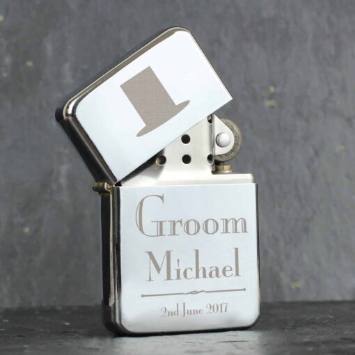 (product) Personalised Decorative Wedding Groom Lighter