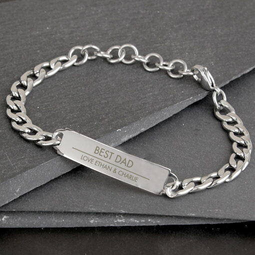 (product) Personalised Classic Stainless Steel Unisex Bracelet