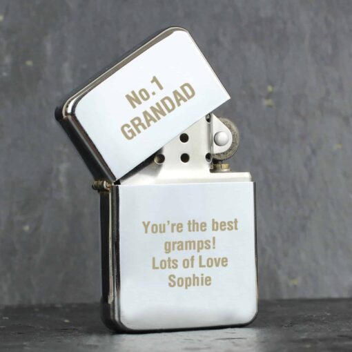 (product) Personalised Silver Lighter