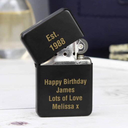 (product) Personalised Black Lighter