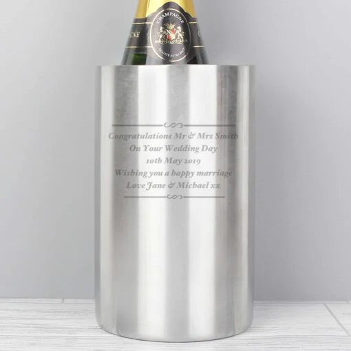 (product) Personalised Any Message Wine Cooler