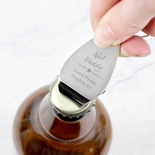 (product) Personalised No.1 Bottle Opener Keyring