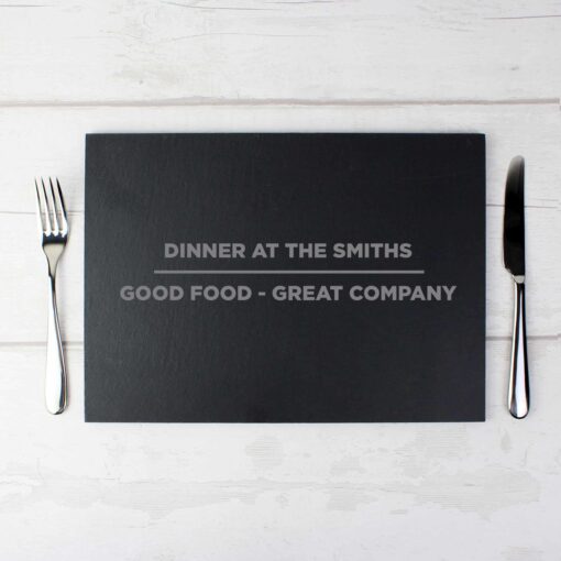 (product) Personalised Classic Slate Rectangle Placemat