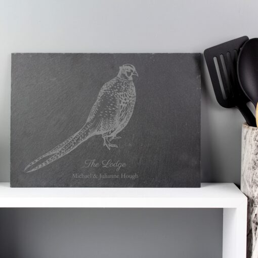 (product) Personalised Pheasant Slate Placemat