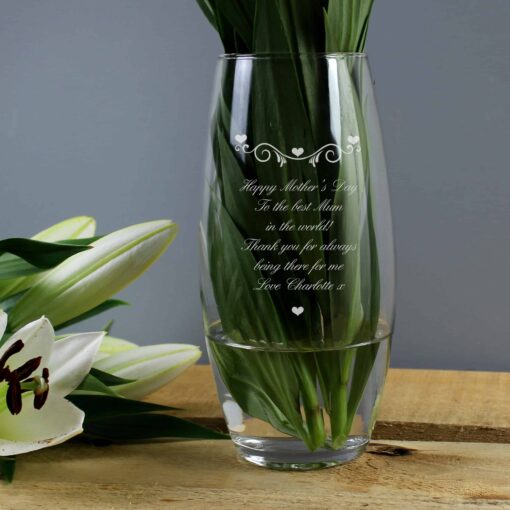 (product) Personalised Hearts & Swirls Bullet Vase