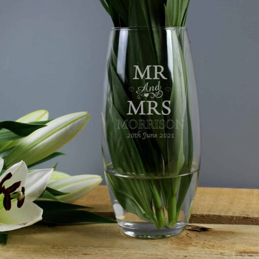 (product) Personalised Mr & Mrs Bullet Vase