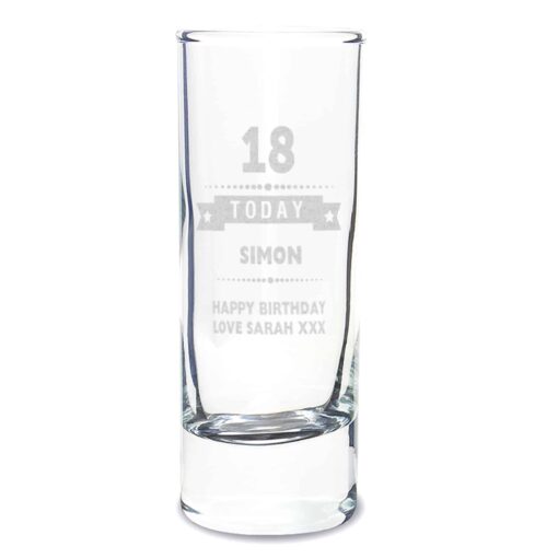 (product) Personalised Birthday Star Shot Glass