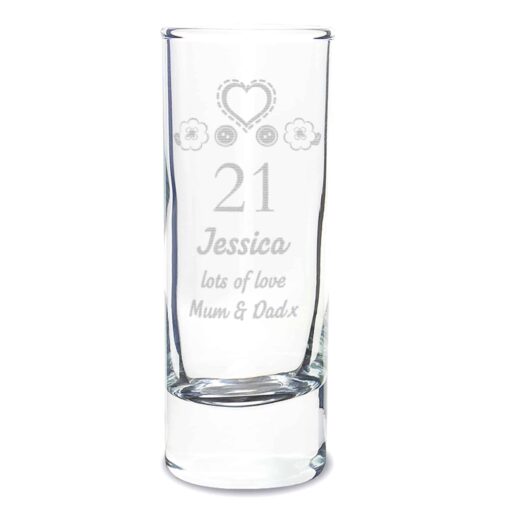 (product) Personalised Birthday Craft Shot Glass Engraved