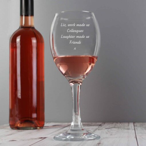 (product) Personalised Any Message Wine Glass
