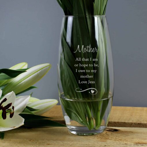 (product) Personalised Swirls & Hearts Bullet Vase