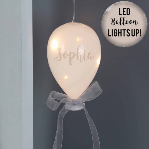 (product) Personalised Message LED Hanging Glass Balloon