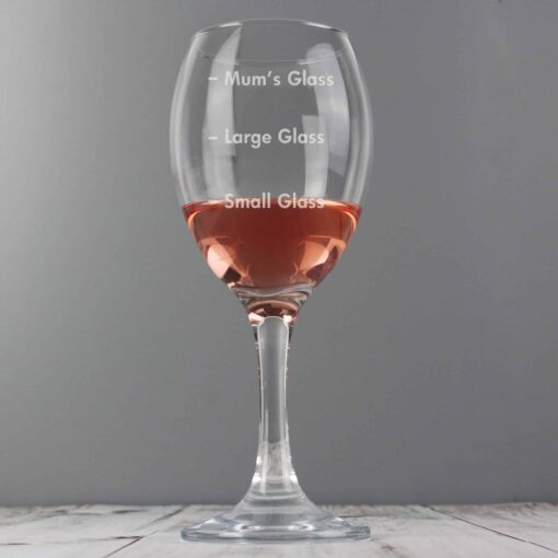 (product) Personalised Measures Wine Glass