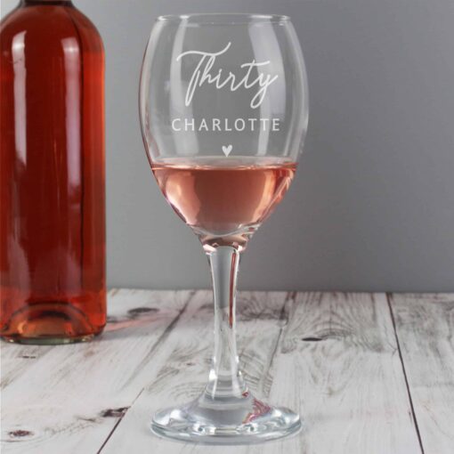 (product) Personalised Big Age Wine Glass