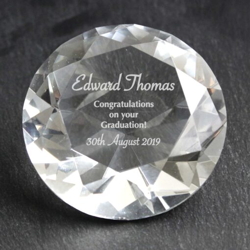 (product) Personalised Occasion Diamond Paperweight