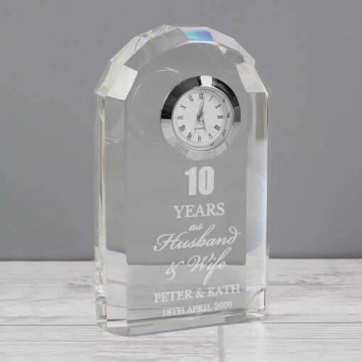 (product) Personalised Anniversary Crystal Clock